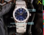 Clone Hublot Geneve Classic Fusion Stainless Steel Blue Face 45mm Watch